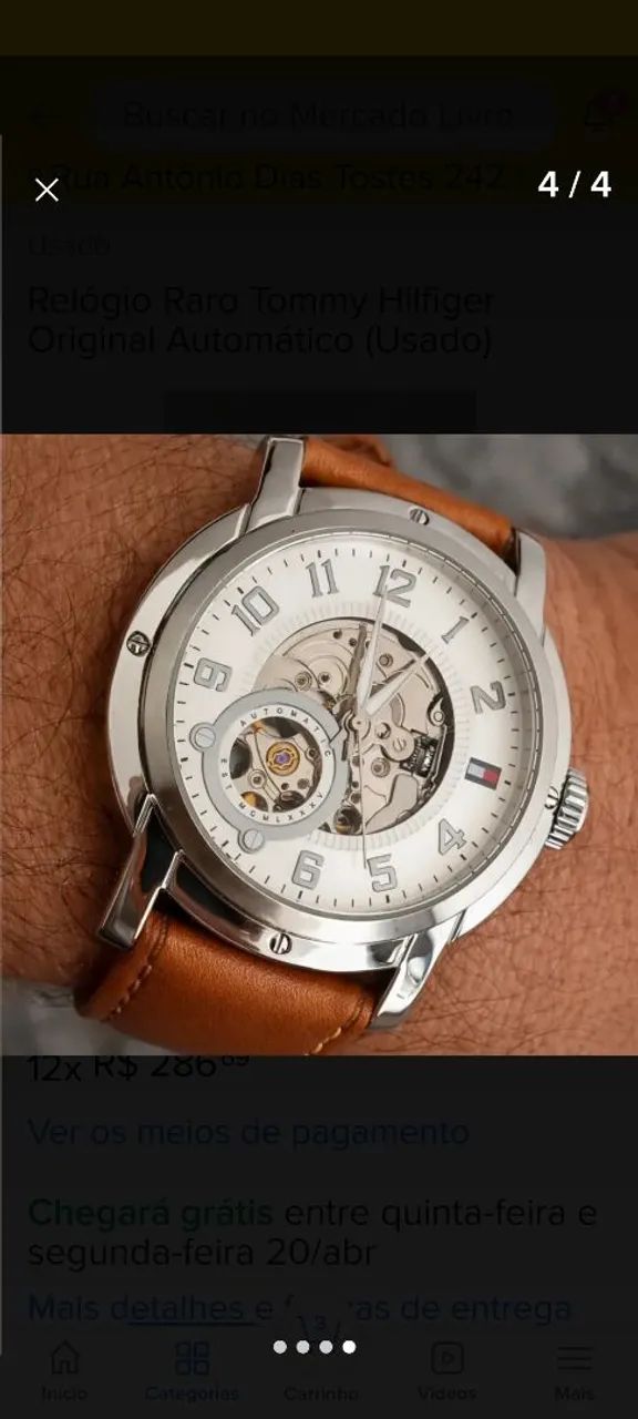 Relógio RARO Tommy Hilfiger ORIGINAL Automático skeleton - Foto 2
