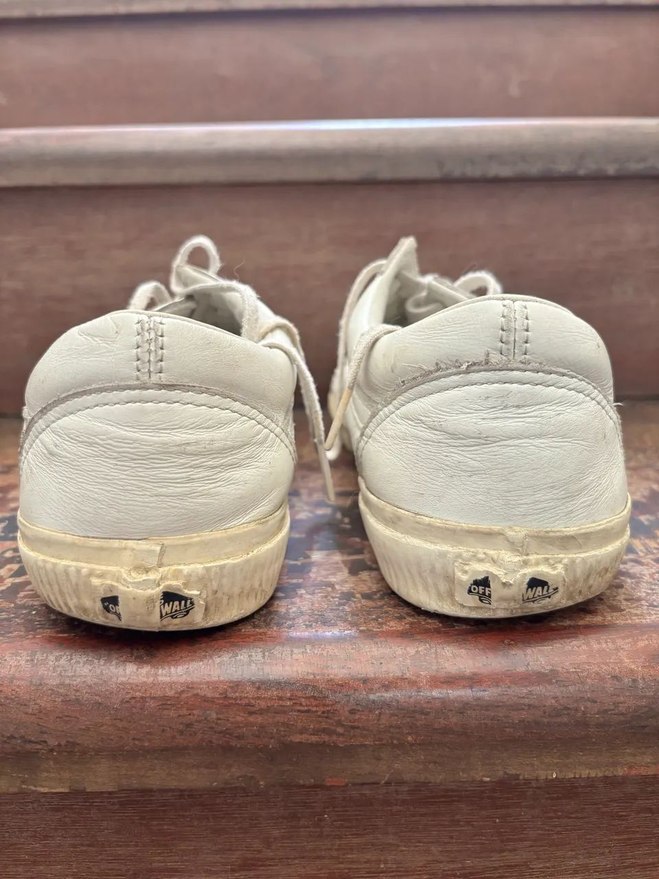 Tênis Vans Old School Couro Branco Original  - Foto 3
