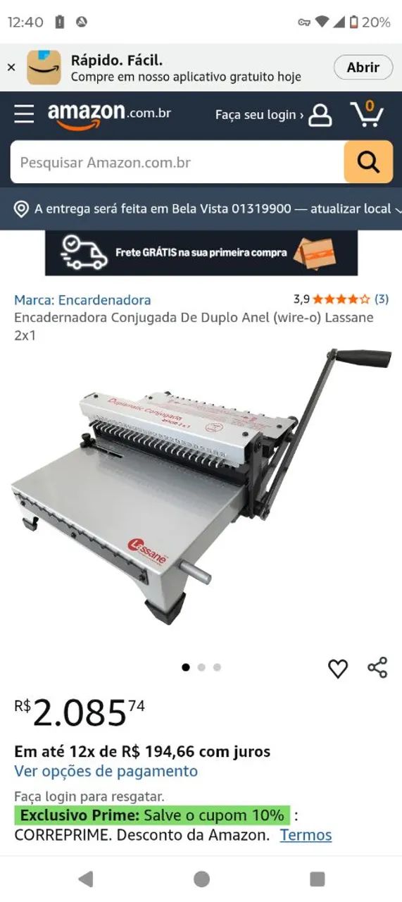 Encadernadora Lassane 2x1 furo quadrado conjugada - oferta pra vender rápido  - Foto 5
