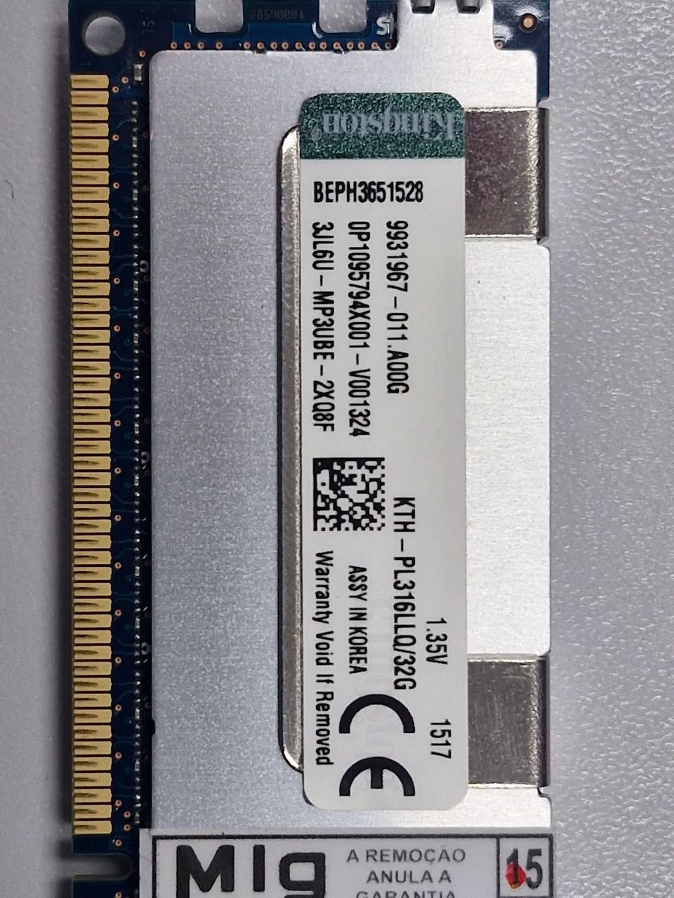 Memória DDR3 para Servidores 32Gb 