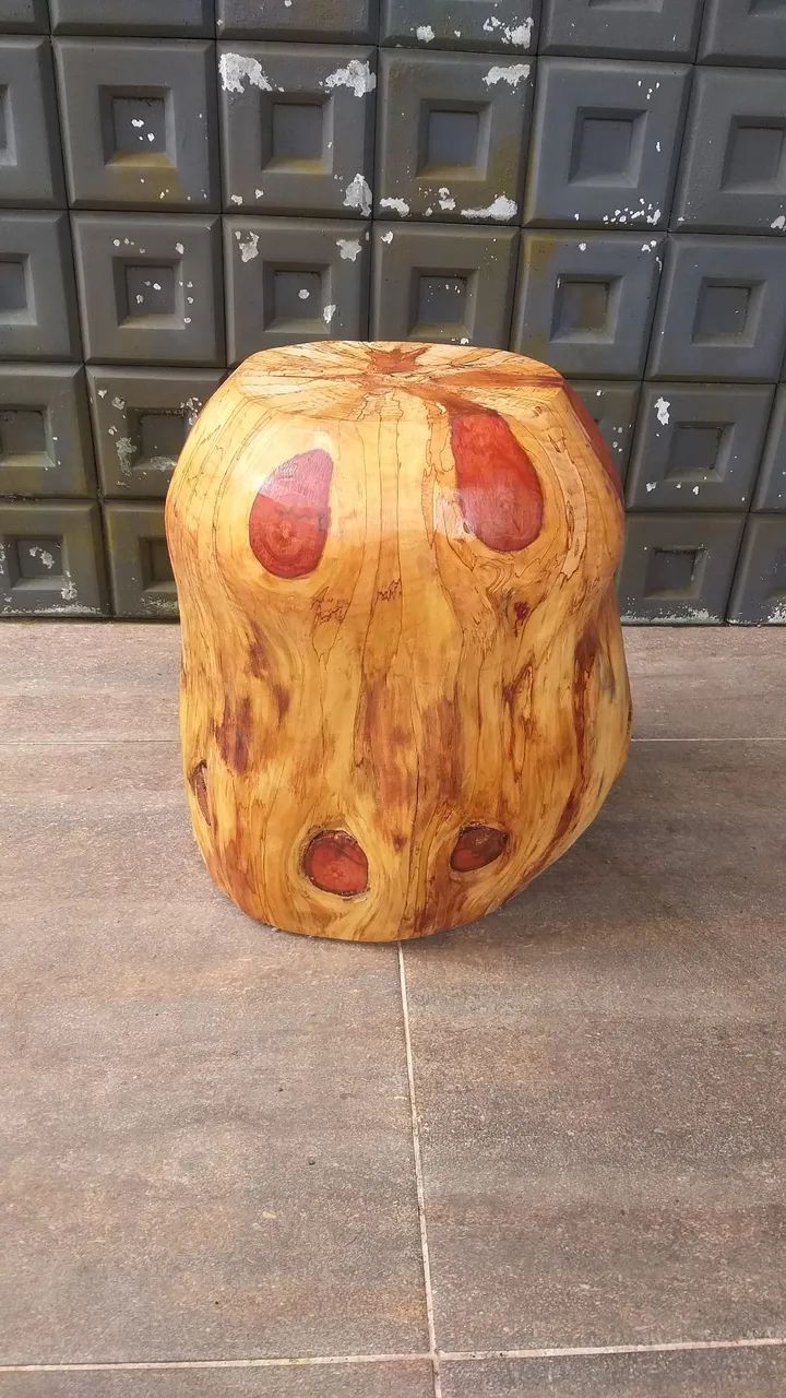 Organic Solid Wood Pouf417563100588943360
