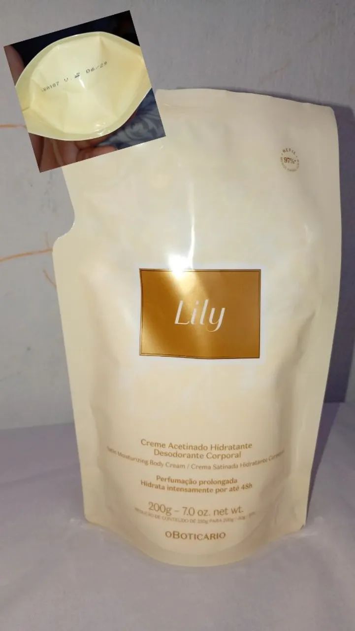 Hidratante Lilly acetinado 