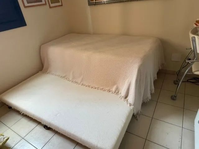 Bicama de Solteiro Estofada com Colchão + Cama Auxiliar - Foto 3