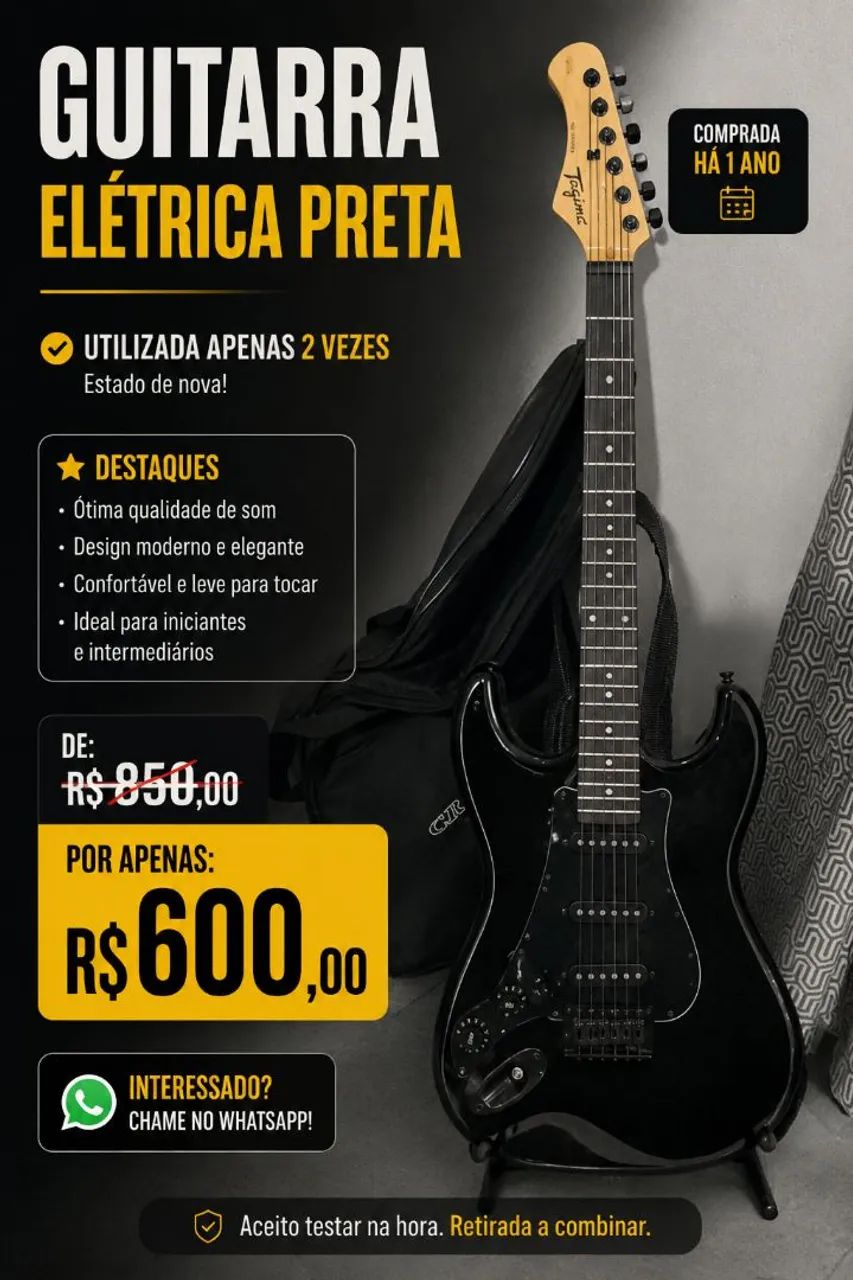 Guitarra preta