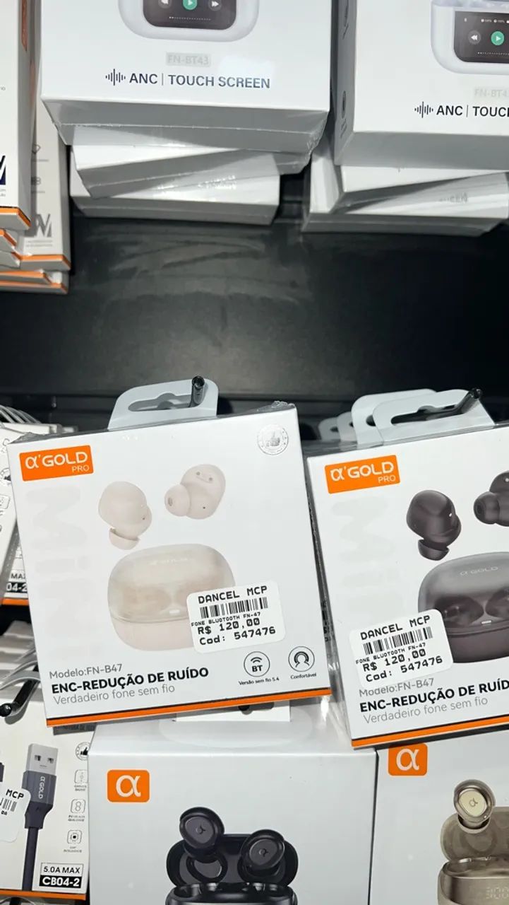Fone de ouvido Bluetooth com redução de ruído