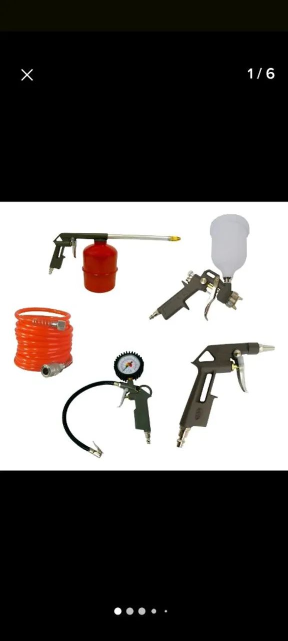 Compressor novo de ar 50 L Schulz 220 v + kit de pintura - Foto 2