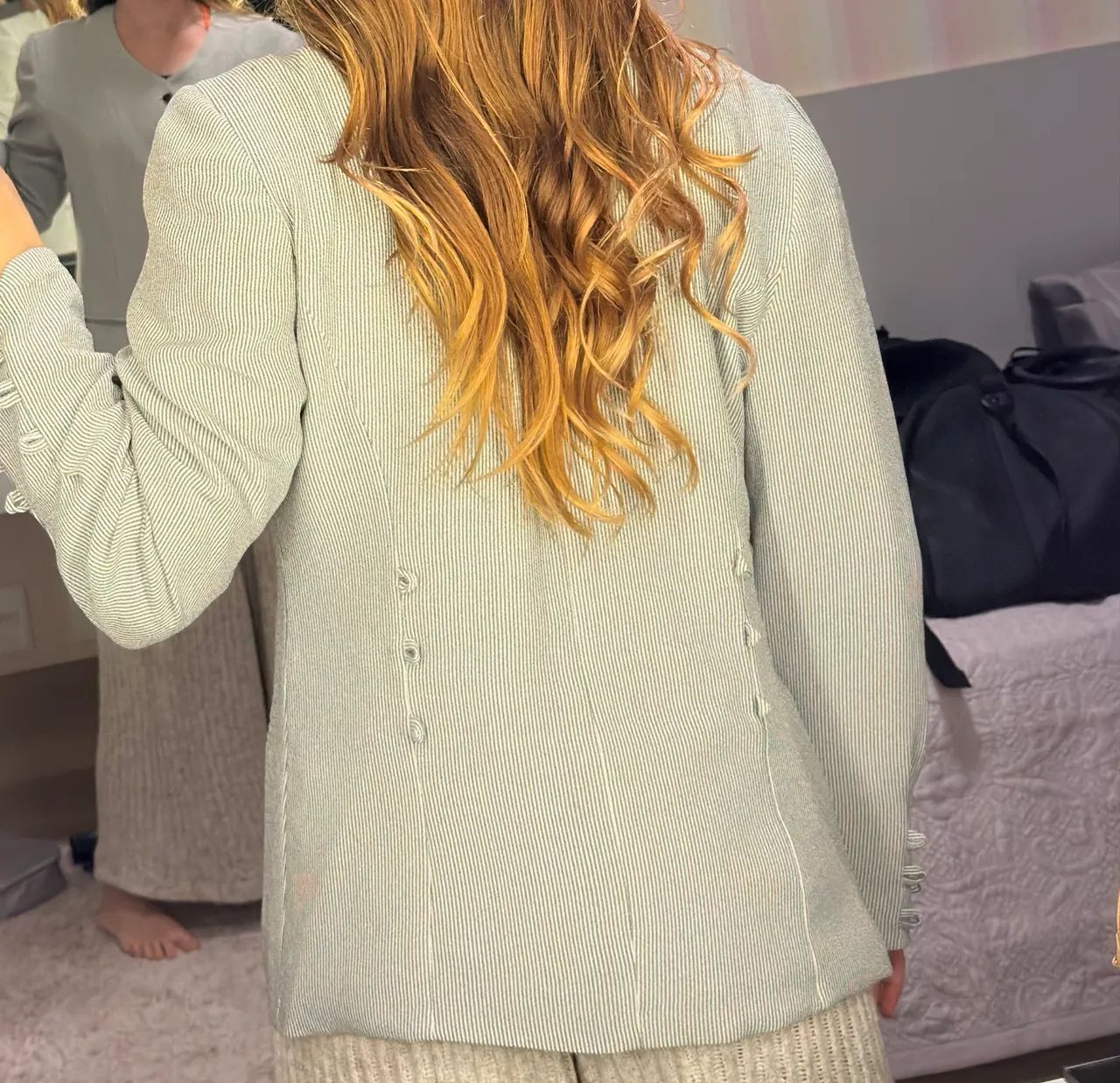Blazer cinza risca de giz  - Foto 4