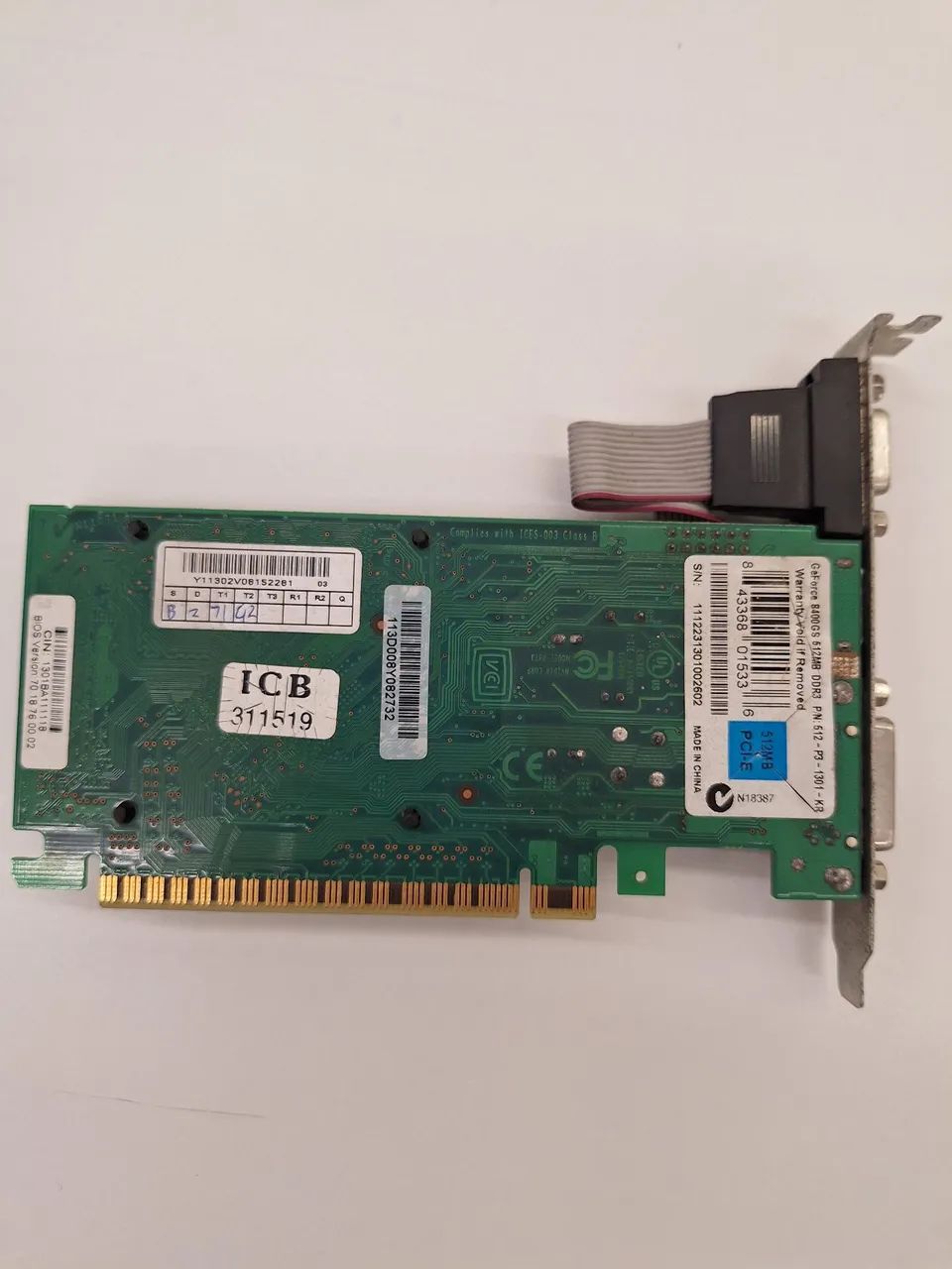 Placa de vídeo Geforce 8400GS 512 DDR3