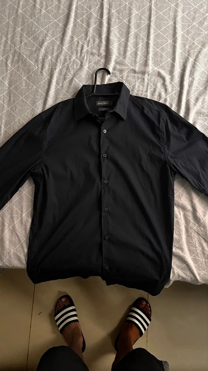 Camisa de botão Azul Marinho  - Foto 2
