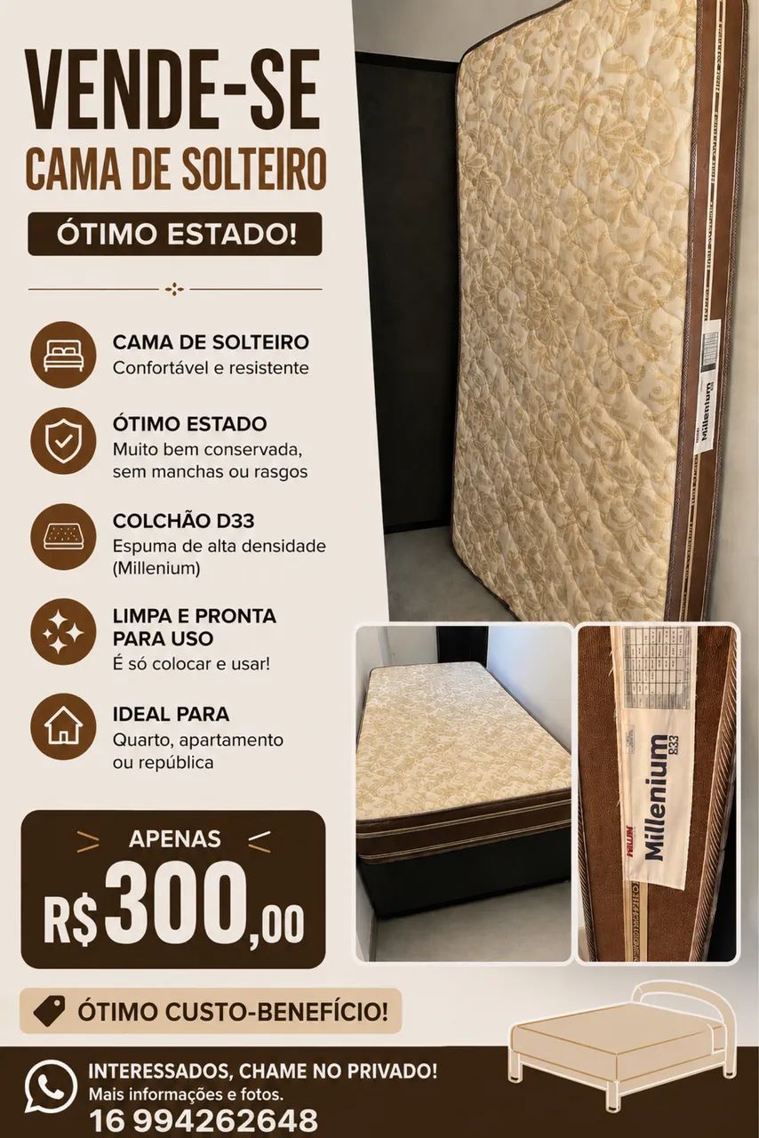 CAMA DE SOLTEIRO