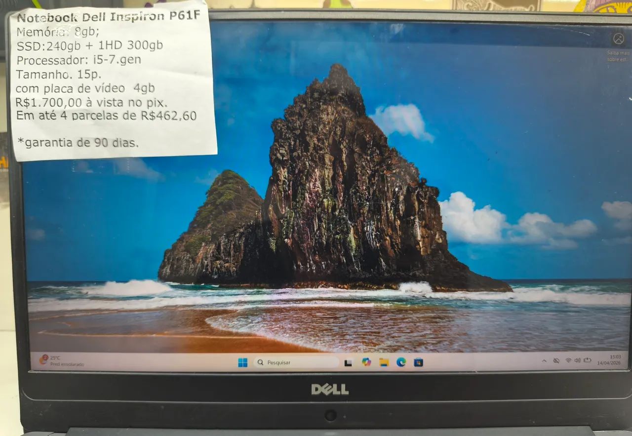 Notebook Dell Inspiron P61F i5-7gen C/ placa de vídeo 4gb - Foto 2
