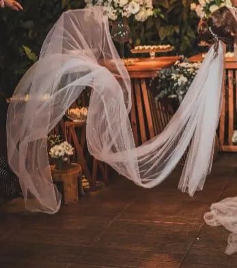 Véu de tule com pérolas - Foto 3