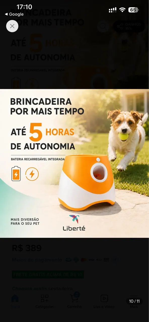Lançador de bolinhas automático para cães - Foto 3