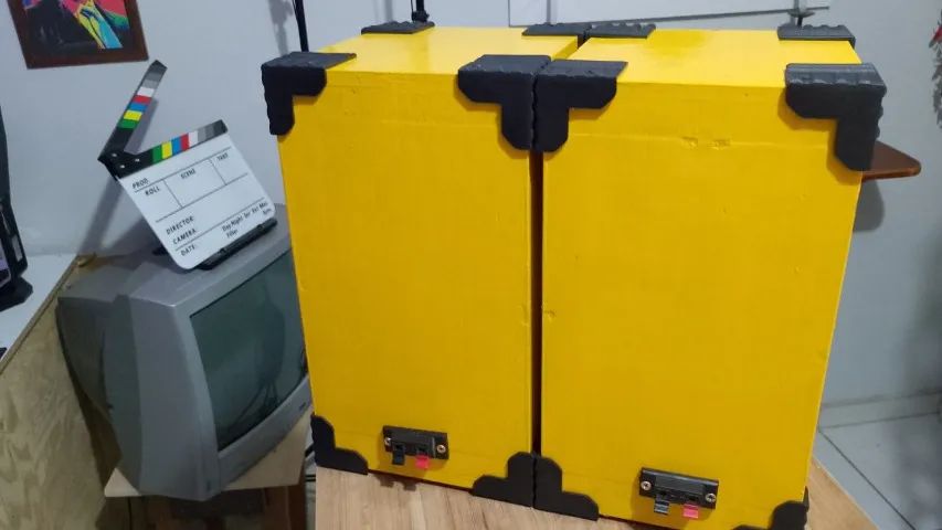 Kit Home-Studio retrô: Caixas 100w passivas + amplificador artesanal - Foto 6