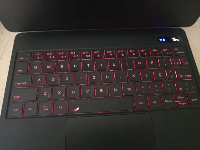 Samsung Tablet S9 FE 5G 128 GB + capa com teclado retroiluminado - Foto 5