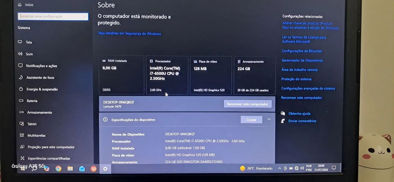 Notebook Dell Latitude 3470 I7  - Foto 3