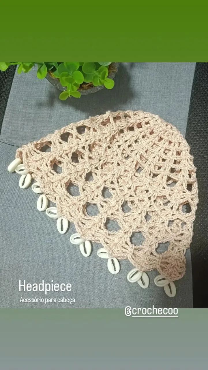 Acessório para cabeça de crochê 