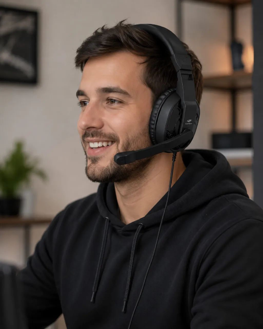 Headset USB com Microfone C3Tech PH-300BK - Foto 2
