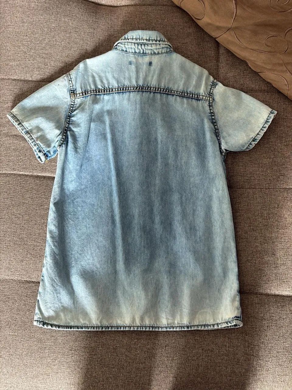 Camisa jeans infantil 8 anos. Nova - Foto 2