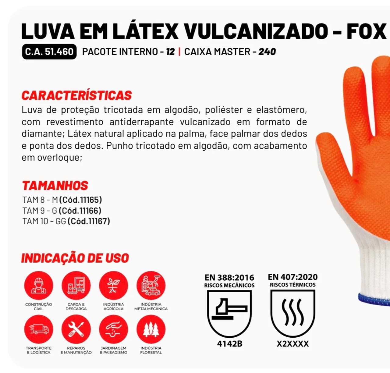 Luva em Látex Vulcanizado  - Foto 2