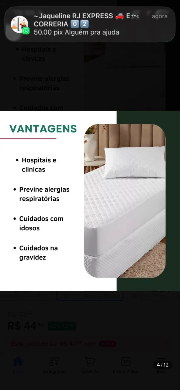 Protetor de Colchão Impermeável - Proteção Contra Líquidos e Manchas