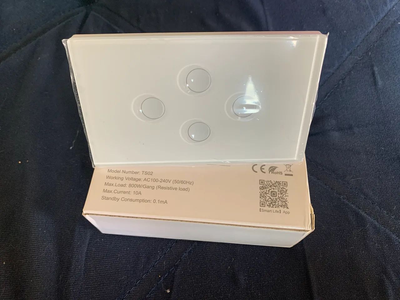 Interruptor inteligente zigbee 4x2 4 sessões branco 