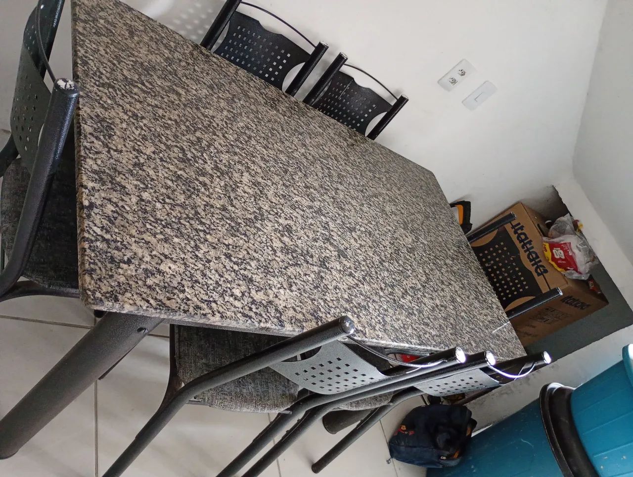 Mesa de mármore 6 cadeiras - Foto 5
