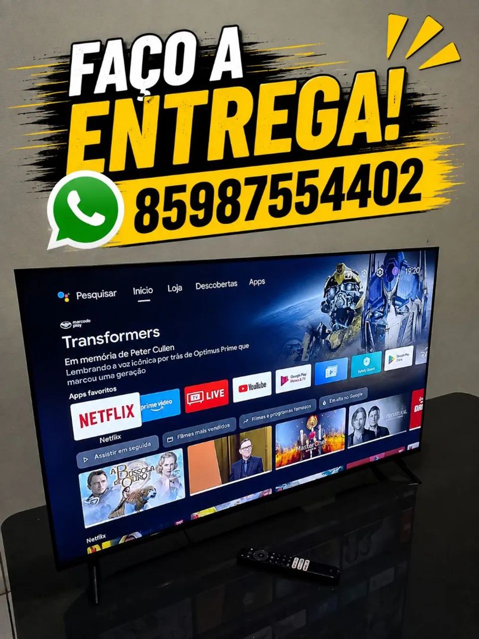 TV TCL PERFEITA, 43 POLEGADAS, COM OS PÉS E CONTROLE ORIGINAL, TA PRATICAMENTE NOVA.
