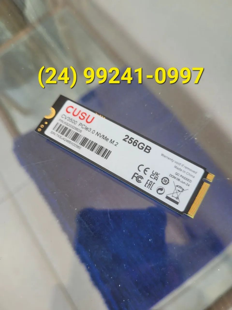 Nvme 256 GBs 100% Saudável - Foto 2