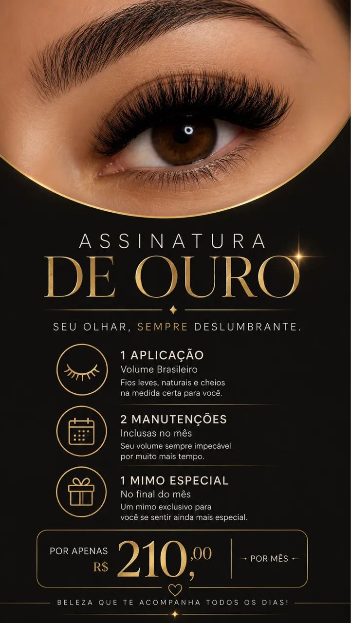 Assinatura extensão de cílios 