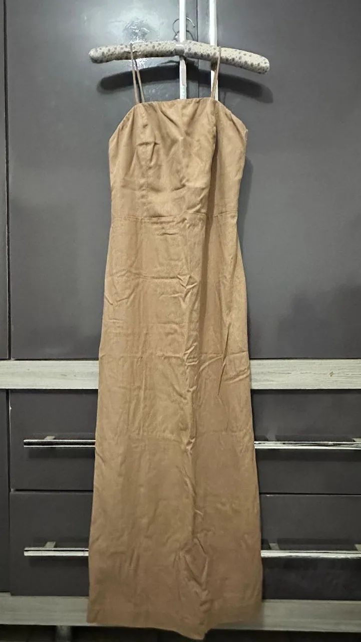 Vestido bege (usado 1x) - Foto 4