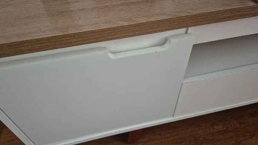Rack branco com madeira! Excelente estado.  - Foto 4