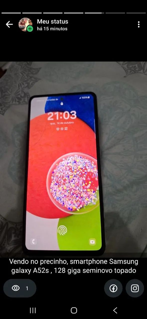 Celular A52S smartphone Samsung em bom estado 