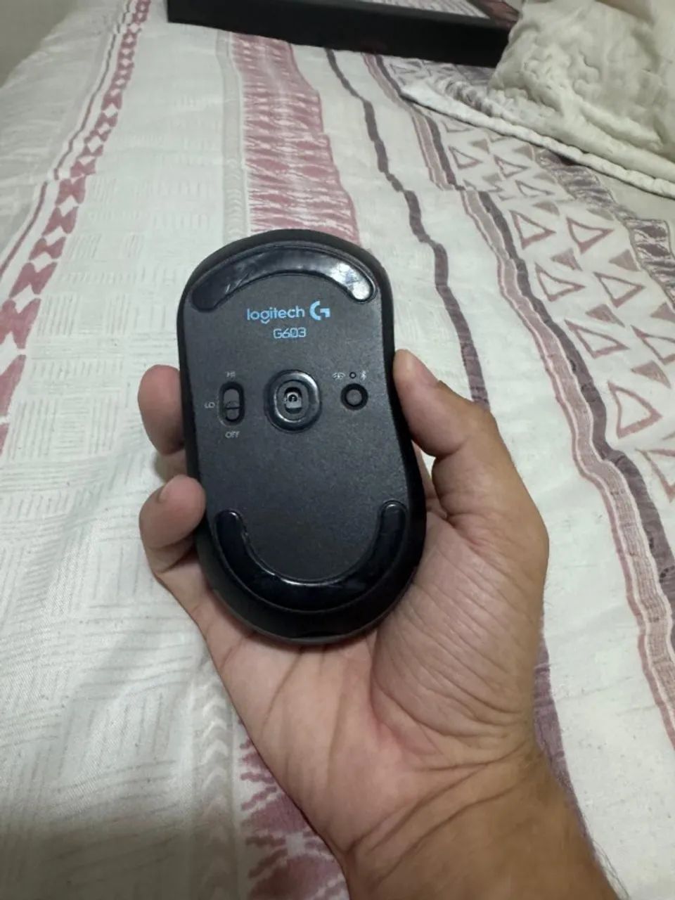 Mouse Logitech G603 Lightspeed Sem Fio + Bluetooth Sensor HERO - Foto 5