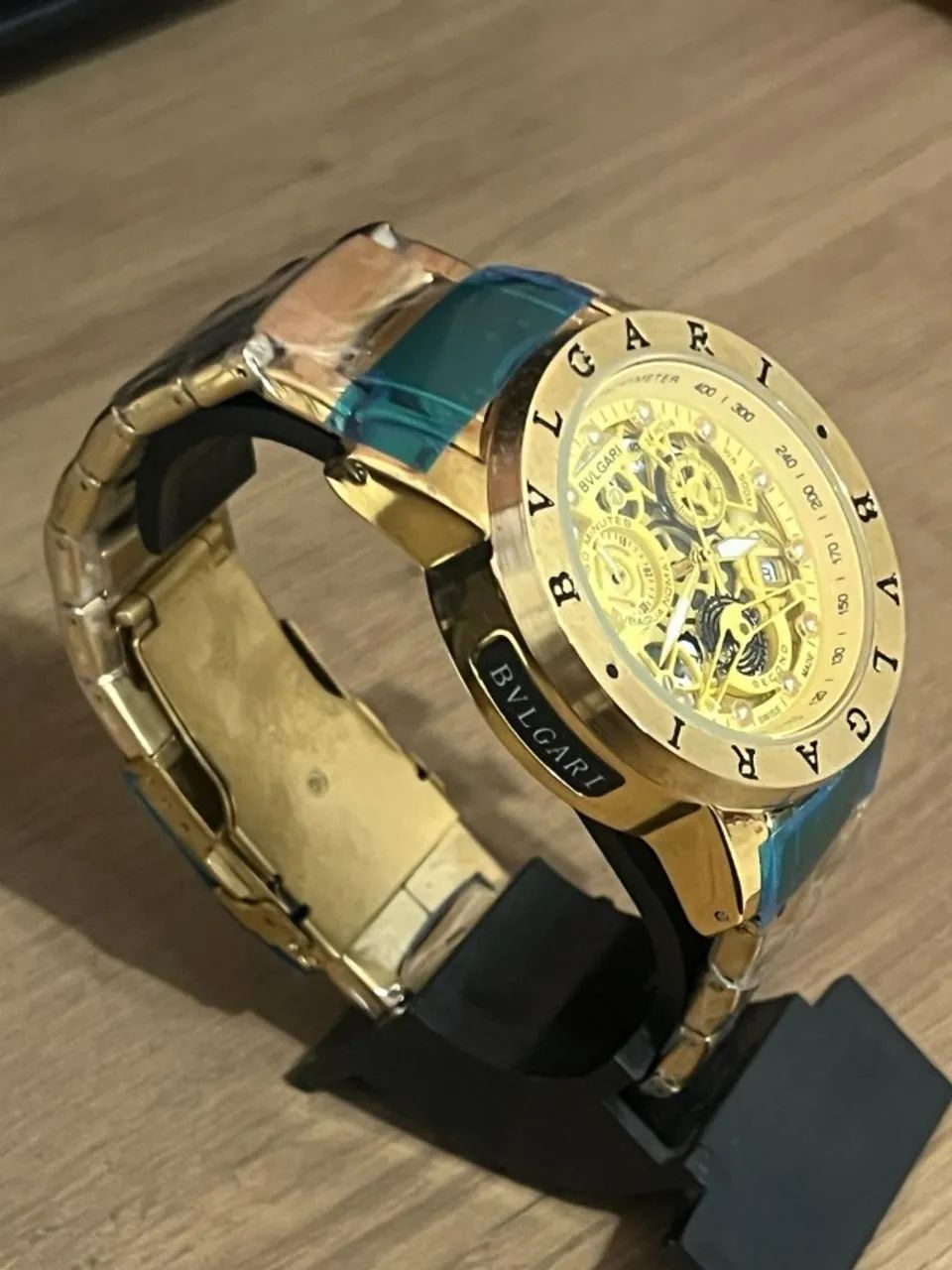 Relógio Masculino BVL Skeleton em aço - Foto 2