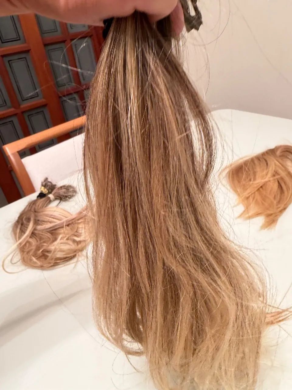 Cabelo loiro do Sul na queratina 40cm - Foto 5