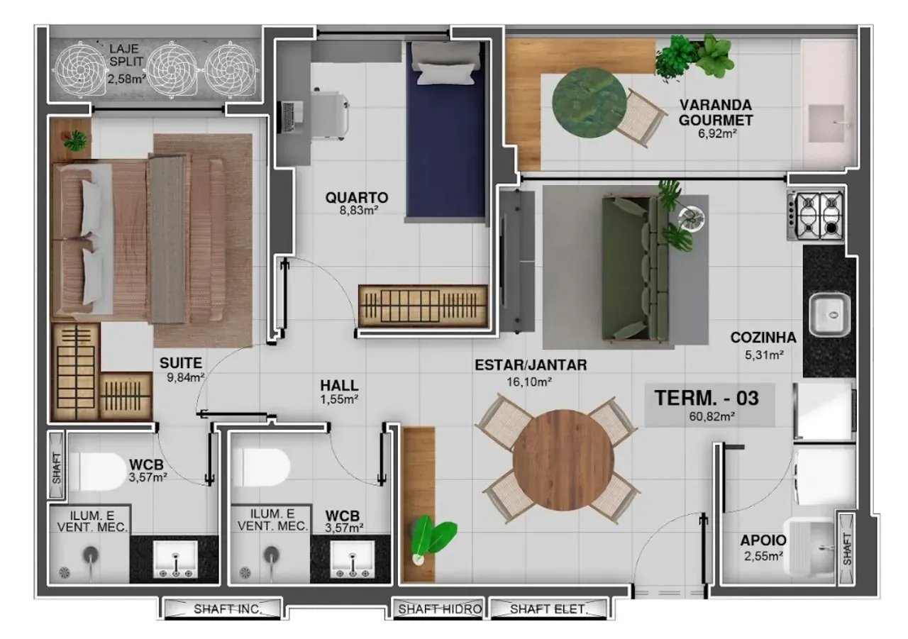 PLANTA 60m²