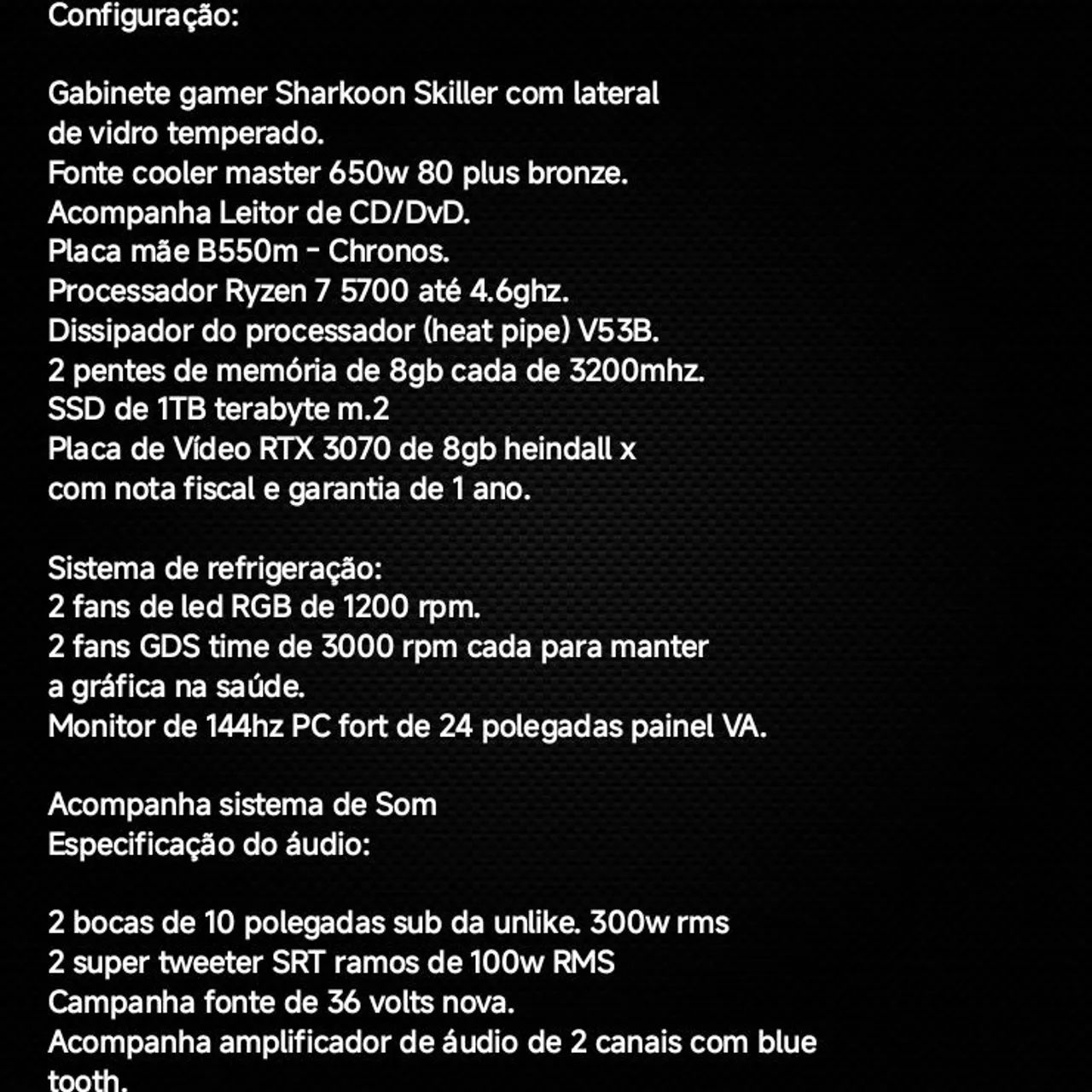 Vendo PC Gamer Completo com Áudio. - Foto 5