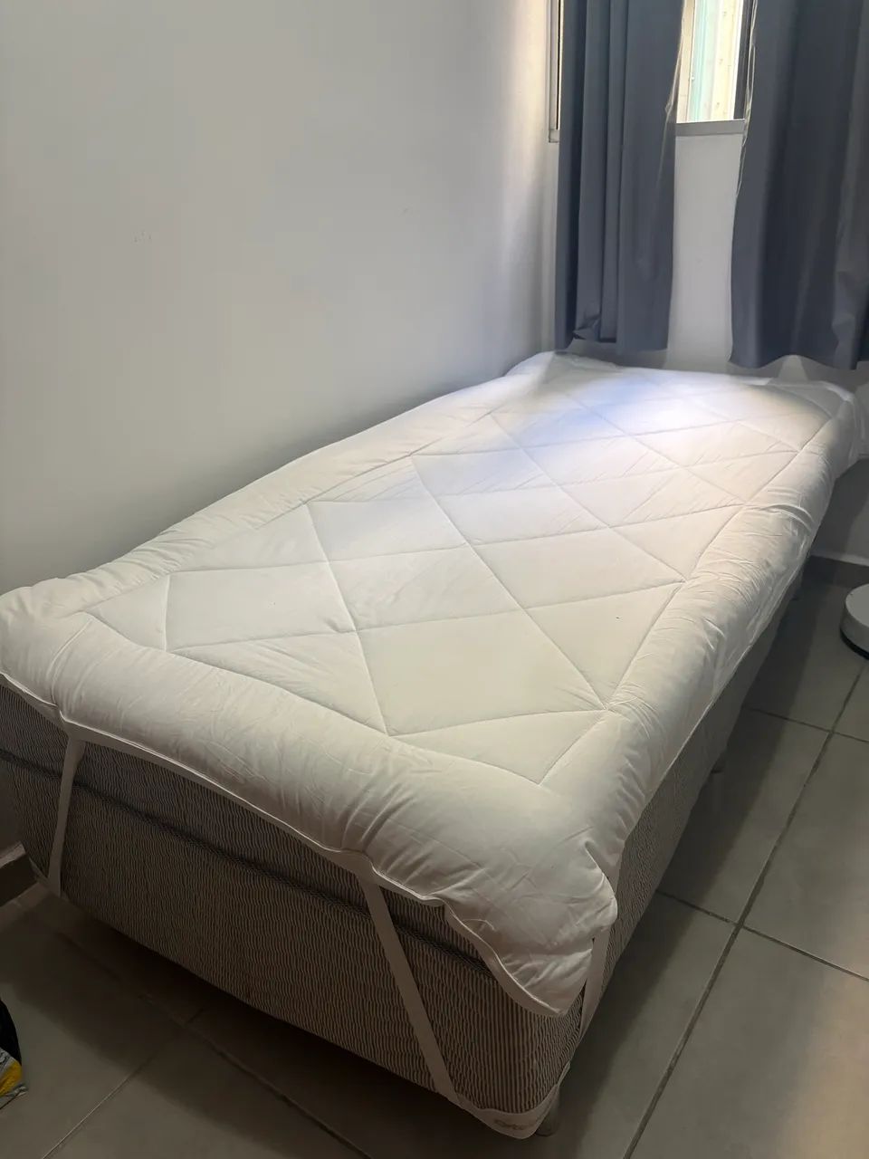 Cama Box Conjugada Solteiro Ortobom 55x88x188cm + Pillow Top - Foto 3