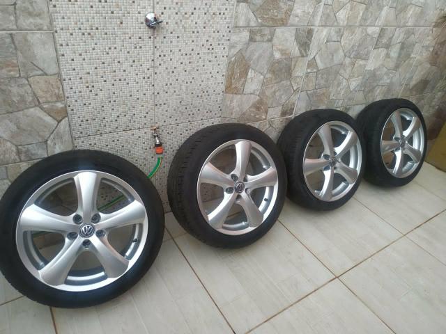 Roda 17 com pneus novo - Foto 3
