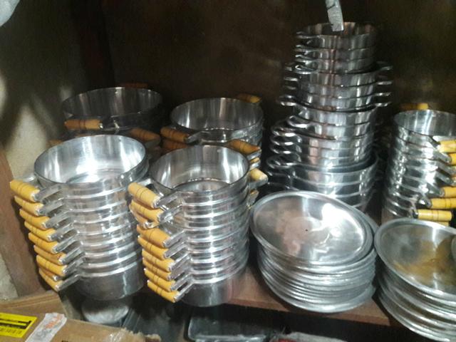 Jogos d panelas d aluminio batido