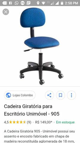 Cadeira secretaria semi nova
