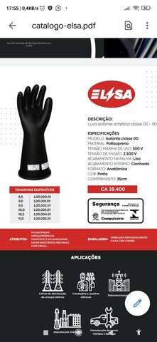Luva Eletricista (Luva Isolante Classe 00)  - Foto 3