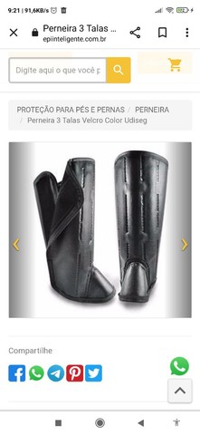 Perneira 3 Talas Velcro Color  - Foto 5