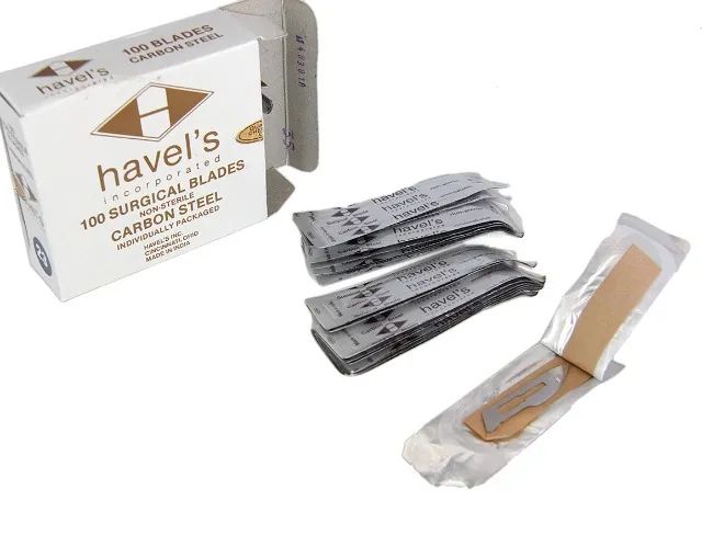 Lâminas 23 Havel's Aço Carbono (20 Unidades) Importada
