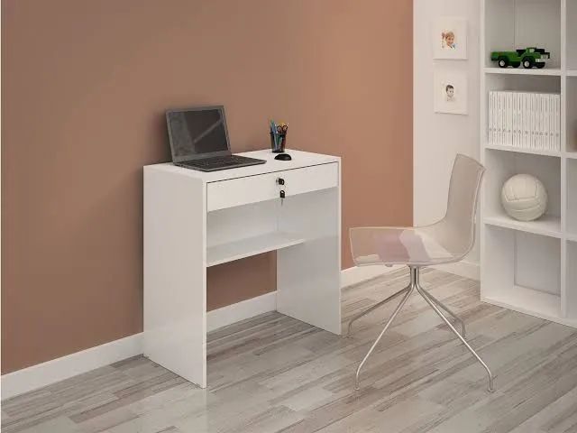 Escrivaninha com 1 Gaveta com Chave  - Foto 3