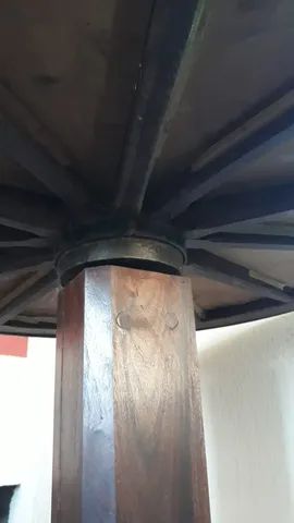 Mesa Giratória de Roda de Carroça. Retrô. - Foto 6