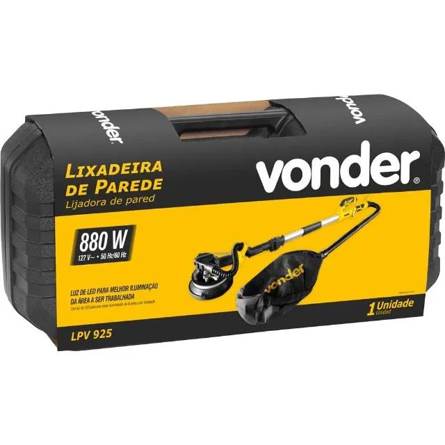Lixadeira de Parede 50/60Hz 880W com Led e Acessórios - Vonder - Foto 3