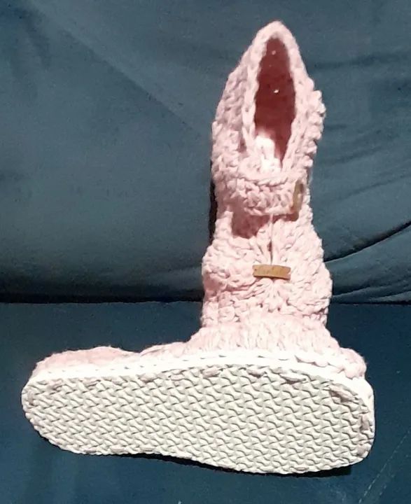 Pantufa de crochê - Foto 2