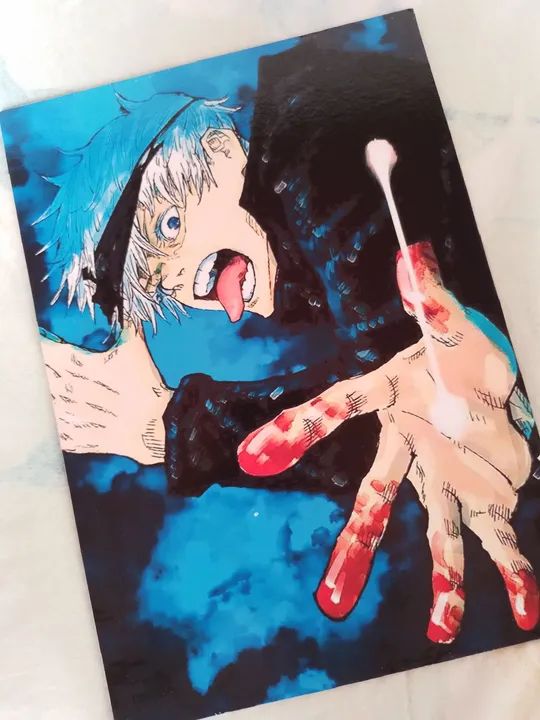 Quadro 20x28cm do SATORU GOJO de JUJUTSUKAISEN!!! - Foto 2